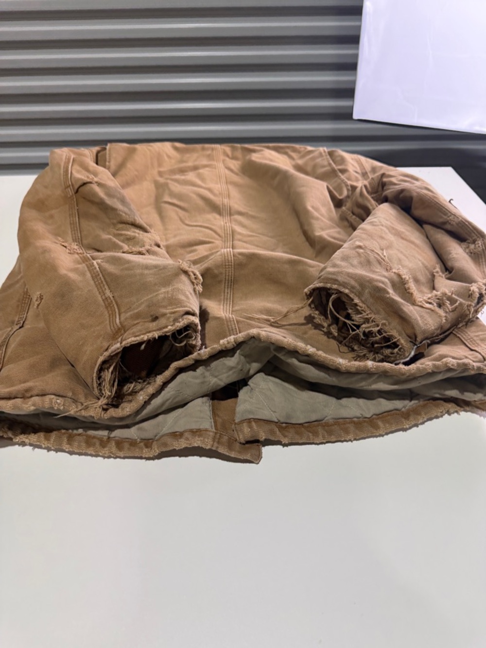 Carhartt x MadMax style Tan/Brown Duck Canvas Work Jacket with Elbow Patch XL - Picture 13 of 13